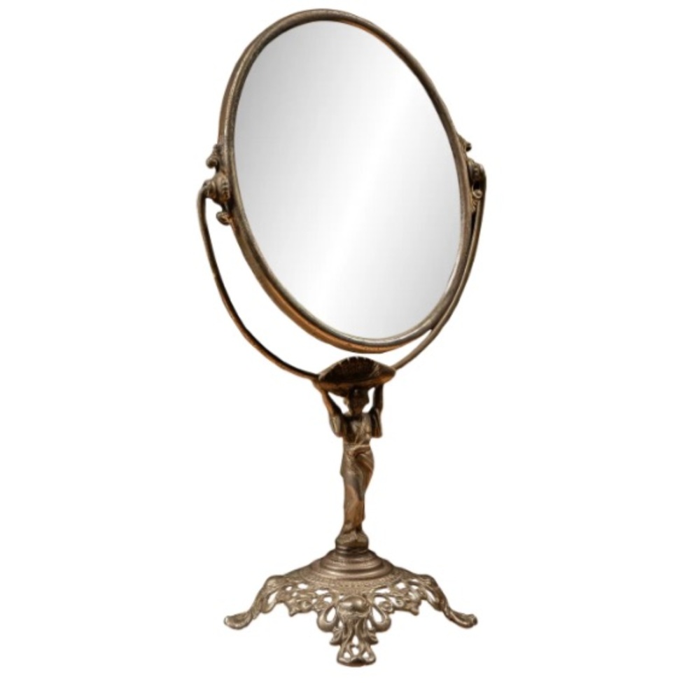 RARE Early 1900s Antique Art Nouveau Vanity Mirror - Stunning Home/Bath Decor